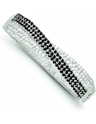 Sterling Silver 9mm Fancy Diamond-cut Slip-On Bangle Bracelet