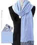 True Cashmere Scarf, CIEL BLUE