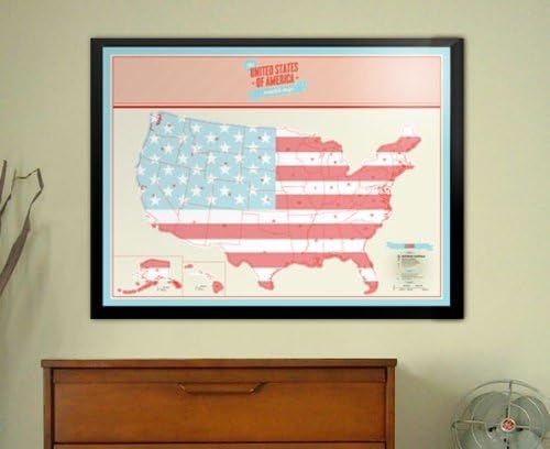 Megashopping(TM)Scratch off Map U.S.A. Edition UNITED STATES OF AMERICA