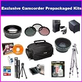 Ultimate 25PC Accessory Package For Canon VIXIA HV20 HV30 HV40 Kit Includes Extended Life BP2L12 Battery & Charger, 8GB Memory, Wide Angle Lens, 2X Telephoto Lens, 3 Piece Pro HD Filter Kit, Tripod, Case and More