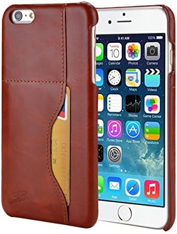 iPhone 6S Case, FOLOK [Black][Coffee Brown] - [Premium Leather Wallet][Slim Fit][Card Slot] For Apple iPhone 6 6S 5.5inch (LIGHT BROWN)