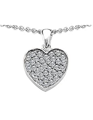Original Star K (tm) Heart Shape Love Pendant with Cubic Zirconia in 925 Sterling Silver