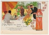 1960 Orange Crush Soda Enjoy Fresh New Taste Print Ad