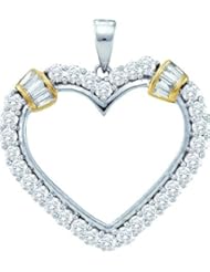 1.00CTW DIAMOND HEART PENDANT