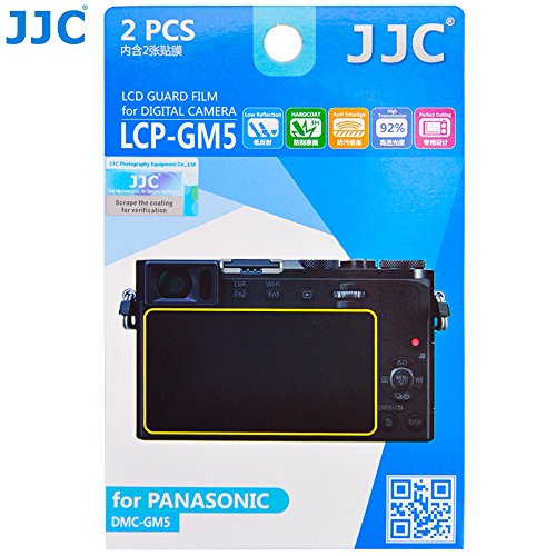 JJC LCP-GM5 LCD Guard Film Screen Protector For Panasonic Lumix DMC-GM5 Camera