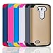 Fosmon HYBO-DUOC Slim Fit Dual-Layer Hybrid Case for LG G3 [All Carriers] - Retail Packaging (Pink/White)