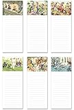 6 Magnetic Notepads for $9.95 - Vintage Crazy Cats Series - 6 Different Designs on 3.5" x 9" Pads