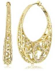 Katie Decker "Quatrefoil" 18k Yellow Gold and Diamond Profile Earrings