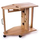 Poker Folding Drink Cart Table Natural Wood