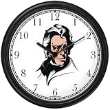 President Andrew Jackson Americana Wall Clock by WatchBuddy Timepieces (Slate Blue Frame)