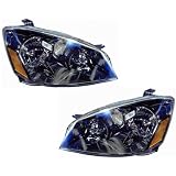 2005-2006 Nissan Altima Headlights  w Amber (Clear) by Matrix