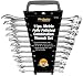 Wilmar W1062 11 Piece Metric Polished Combo Wrench Set with Rack