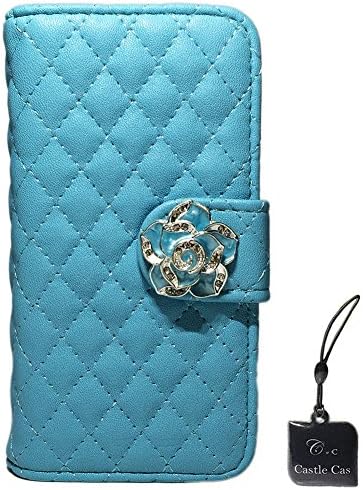 For Samsung Galaxy S5 Case - Castle Cas Flower Series Colorful Design Wallet Flip Type Magnetic PU Leather Case Cover with Mobile Phone Cleaner - Bloom