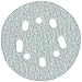 Norton 07660782115 3X High Performance Hook and Sand Universal Vac Hole Paper Abrasive Disc with Hook and Loop Attachment, Fiber Backing, Ceramic Aluminum Oxide, 5 and 8 Holes, 5