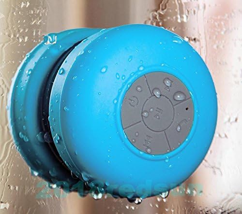 Coisound new Round Waterproof Wireless Bluetooth Shower Speaker Handsfree Speakerphone Compatible with All Bluetooth Devices Iphone 5s and All Android Devices, Great Fun for your Shower and outdoor trip. (A-blue)