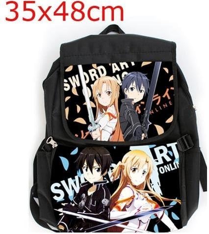 Sword Art Online Backpack Cartoon tour package Classic Student in school bag Anime Products 19*13"