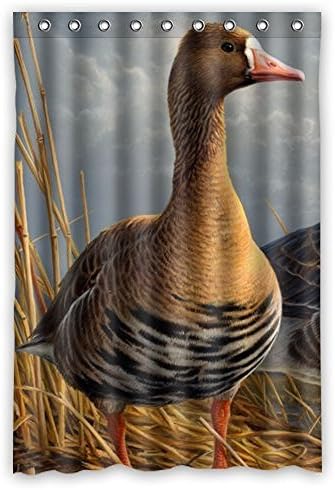 Custom Oil Painting Mandarin Duck Art Fowl Bird Animal Polyester Fabric Window Curtain 50"X84"(One Piece)