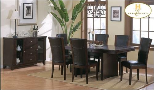 Home Elegance 710-7 Daisy Collection 7 Piece Dining Room Set Espresso Finish Free Shipping 
