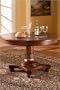Solid Birch Pedestal Dining Table in Deep Cherry Finish