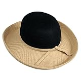 WIDE ROLLED EDGE BRIM BLACK & TAN FLOPPY HAT 51H01eTFAsL. SL160 WIDE ROLLED EDGE BRIM BLACK & TAN FLOPPY HAT