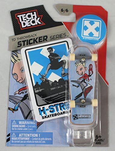1 TECH DECK 96mm FINGERBOARD - H STREET BOARD (Sticker Series 6/6) - New