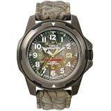 Timex 49641 Men's Expedition Rugged Stainless Steel Camouflage Watch with Genuine Leather Campuflage Band
