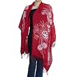Red Stoles Wool with Full Embroidery Womens Wraps India 80 x 29 inches (esrf064)