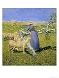 Afternoon in the Alps, 1892 Art Giclee Poster Print by Giovanni Segantini, 18x24
