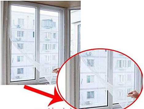 Lunar baby Anti Mosquito Bug Insect Fly Window Screen Mesh Net Curtain with Sticky Velcro Tape