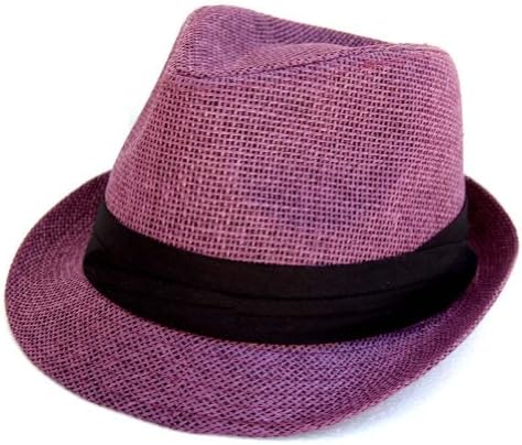 HatterThe Hatter Co. Tweed Classic Cuban Style Fedora Fashion Cap Hat - (5 Colors Available) (Purple)