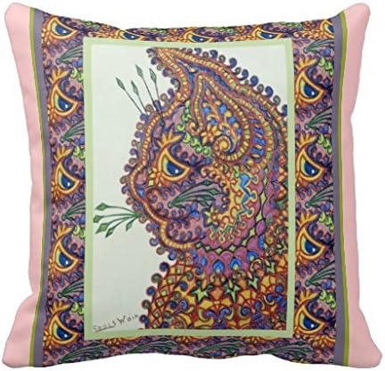 Vintage Louis Wain Wallpaper Cat Throw Pillow Case