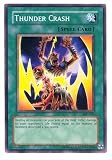 2004 Invasion of Chaos Unlimited # IOC-43 Thunder Crash (SP) / Single YuGiOh! Card in Protective Sleeve