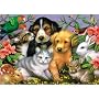 Falcon Deluxe Puzzle - Loveable Pets (500 pieces)
