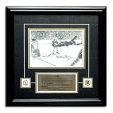 Bobby Orr Framed Autographed/Hand Signed Boston Bruins 7.5x11 Black and White Photo ''Flying Goal''