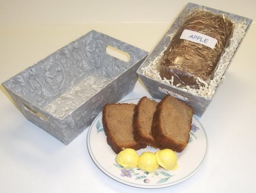 Scott's Cakes Apple Bread in a Grey Victorian Tray by Scott's Cakes