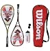 2 x Wilson Titanium X Squash Racket Set RRP £80 red&gold