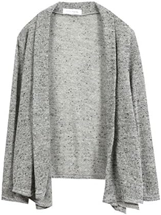 TOKYO FASHION Women's Draped Neckline Cotton Cardigan One Size Black