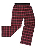 Red Black Tartan Plaid check Fashion flannel pants with elastic waist 100% cotton available in 8 sizes and 28 colors