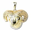 Tricolor Aries Zodiac Charm Pendant