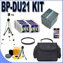 BigVALUEInc Accessory Saver BPDU21 Lithium Ion Battery Bundle for 43mm UV Filter Panasonic MiniDV Camcorders + More