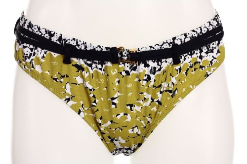 BCBGMAXAZRIA Womens Sunflower Belted Bikini Bottoms