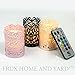 Frux Home and Yard 9 Piece Flameless Wax Votive Candles with Color Changing Remote Control and Our Exclusive Bonus Laser Cut Decorative Wraps, 9Piece Set