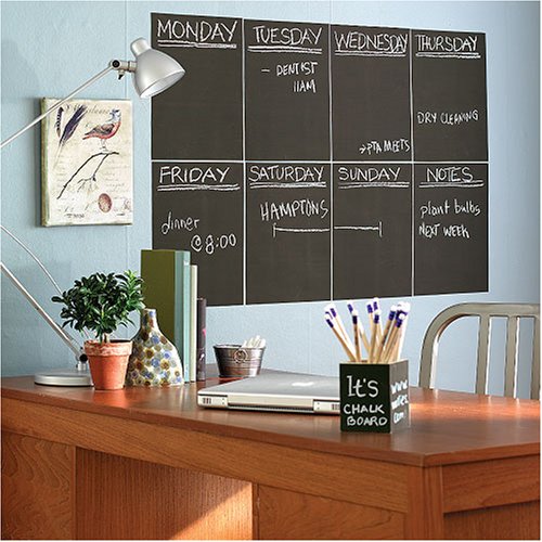 Kitchen: 4 Peel & Stick Chalkboard Panels in Gray From Wallies & WallCandy Arts