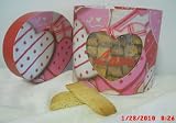 8 ounces Mini CHERRY ALMOND Biscotti in an Oval Valentine's Day box