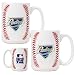 San Diego Padres MLB 2pc Ceramic Gameball Mug Set - Primary Logo by Great American Products