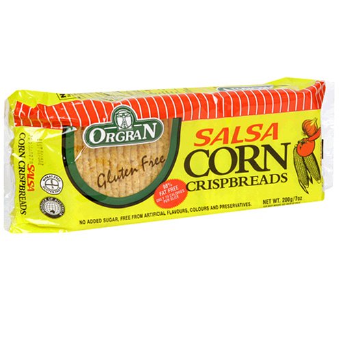 OrgraN Salsa Corn Crispbreads, 7-Ounce Packages (Pack of 12)
