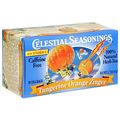 Celestial Seasonings Herb Tea, Tangerine Orange Zinger, Tea Bags, 20-Count Boxes (Pack of... by Celestial Seasonings