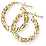 9ct Twisted Hoop Earrings