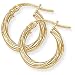 9ct Twisted Hoop Earrings