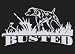 Busted Upstream Images Silver Vinyl Wildlife Car Truck Window Decal Sticker